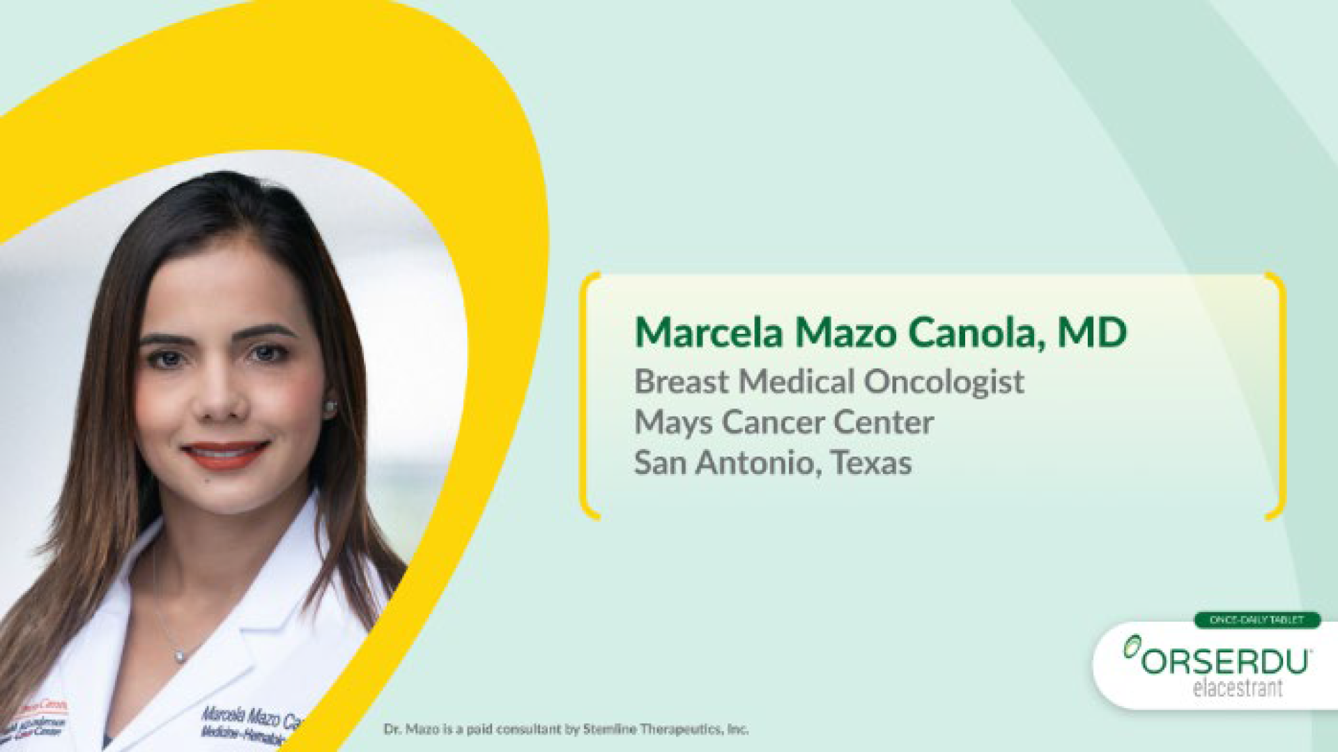 Dr Mazo discusses her insights and clinical experience with ORSERDU in an elderly patient with liver and bone metastases
